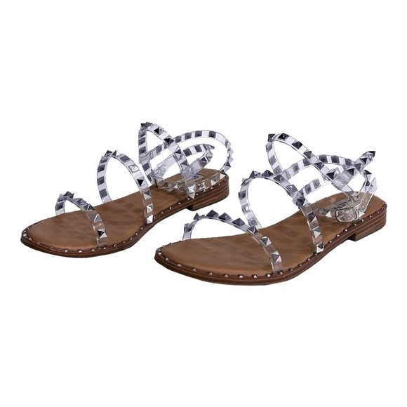 Steve Madden Traveler Sandals, Silver, Size 8 - Picture 4 of 5